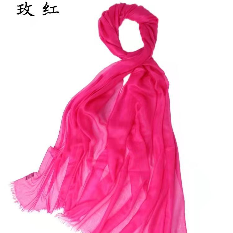 Fábrica de Mongolia Interior nuevo estilo liso 400 anillo ligero bufanda de terciopelo otoño e invierno cuatro estaciones damas cálido chal grande