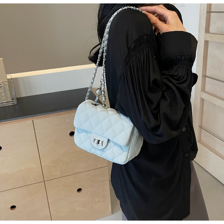 Diamond-shaped chain bag for women, 2025 new style, trendy and high-end fashion, versatile for spring and summer, single-shoulder crossbody bag, small square bag undefined