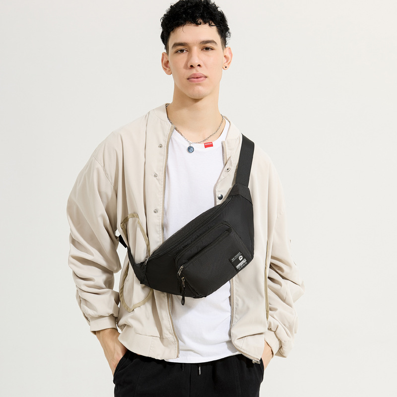 WEPOWER nuevo tipo de mochila de hombro simple casual bolso de cintura deportivo al aire libre bolso de pecho de tendencia de negocios para hombres