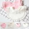 Cotton Newborn Lace Bow Baby Bibs Girls Boys Burp Cloth Infa|ms