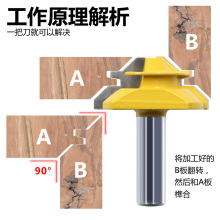 木工刀拼板刀木铣刀具高档45°度榫合刀线条刀修边机雕刻机免曲名