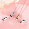 Love I medicine, you Capsule Projective Necklace Female Douyin 100 languages, I love you to give your girlfriend 520 gifts