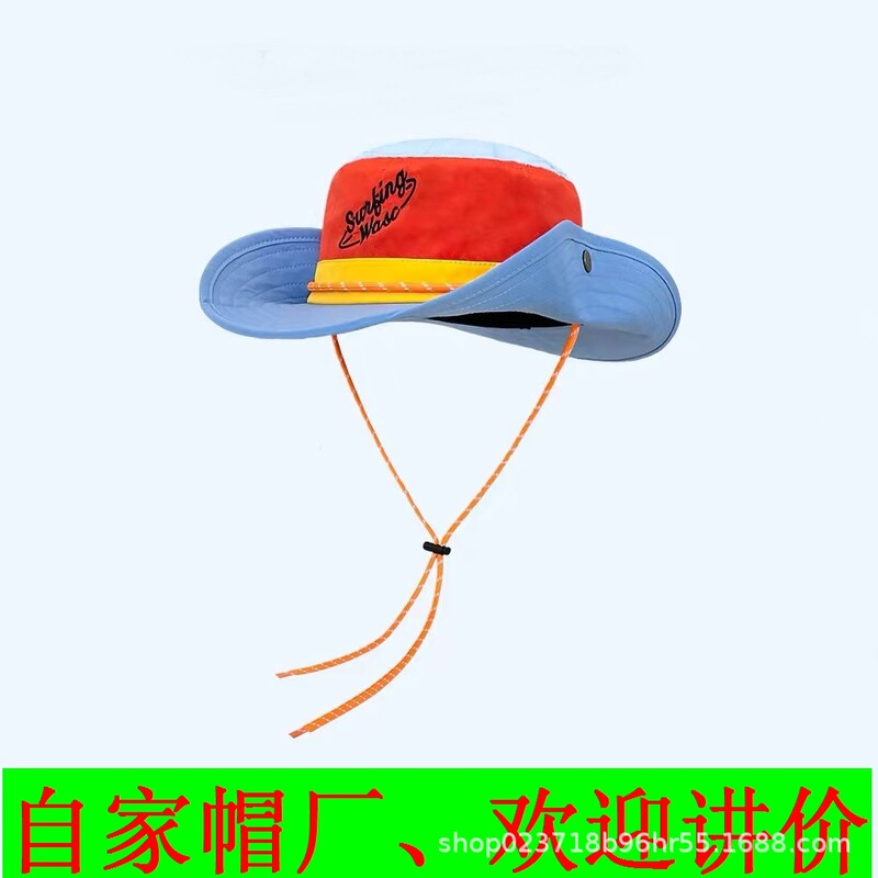 Hats for Women and Men 2026 Japanese Retro Color-Blocking Bucket Hat Patchwork Summer Outdoor Western Style Trendy Foreign Trade Cross-Border Amazon