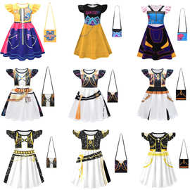 韩流女团K-POP 猎魔女团cos服鲁米 米拉 佐依3D数码印花飞飞袖裙