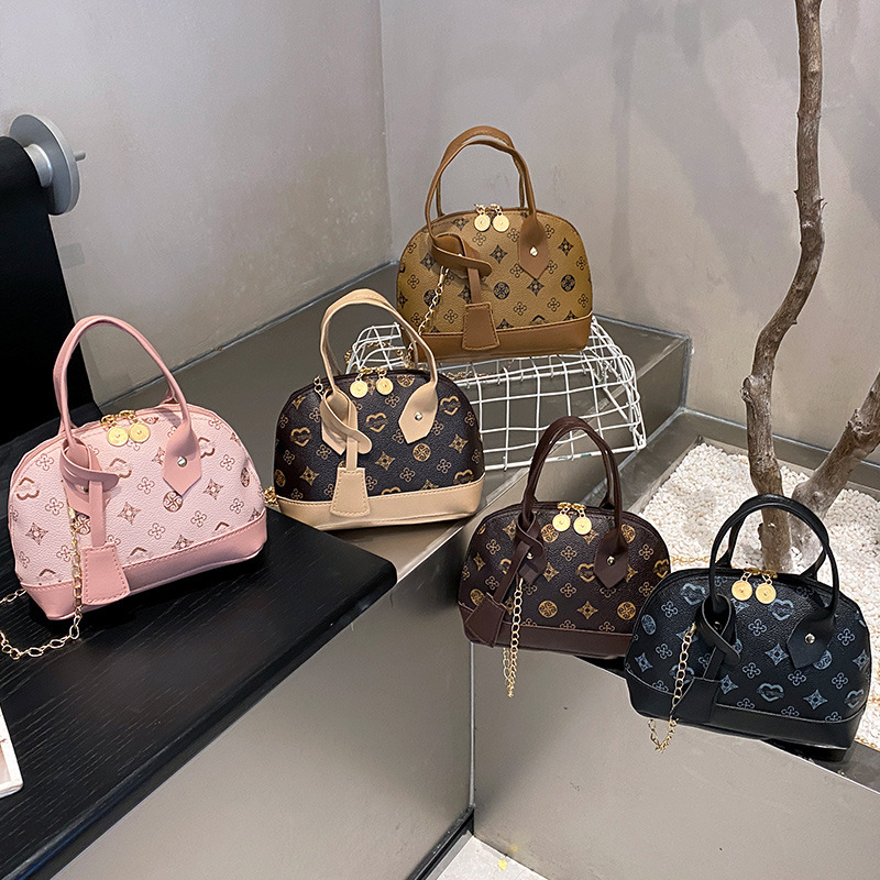 2023 New Women's Bag Light Luxury Printed Shell Bag Large Capacity Handbag Fashionable All-match Shoulder Crossbody Women's Bag 2023 New Women's Bag Light Luxury Printed Shell Bag Large Capacity Handbag Fashionable All-match Shoulder Crossbody Women's Bag
