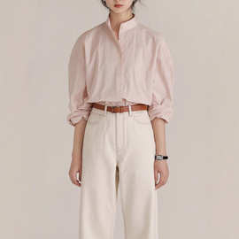 2025AW‘低饱和度秋日’Twisted Shirt/立领设计感小众衬衫上衣