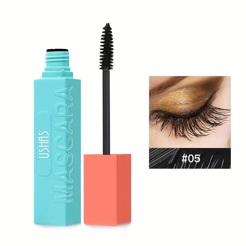 Rímel de punto transfronterizo de USHAS europeo y americano, rizado, grueso, duradero, impermeable, a prueba de sudor, largo y no fácil de manchar UC034