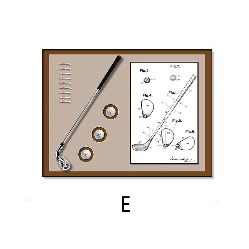 Golf colgando pintura sala de estar pintura decorativa sofá fondo pared pintura pasillo mural club colgando pintura