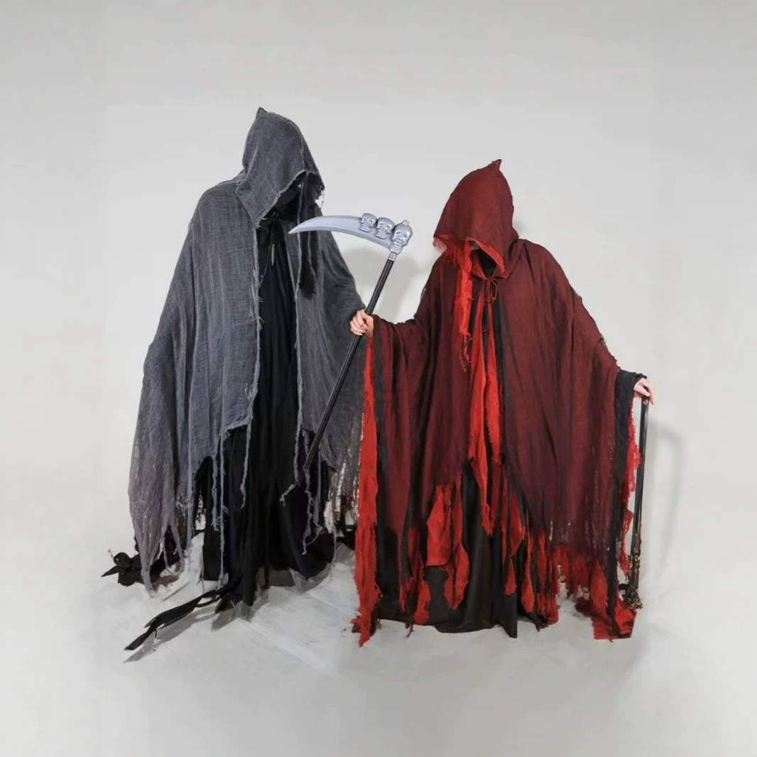 Death Cloak Red Cosplay Costume Halloween Outfit Halloween Party Halloween Weapon Cape