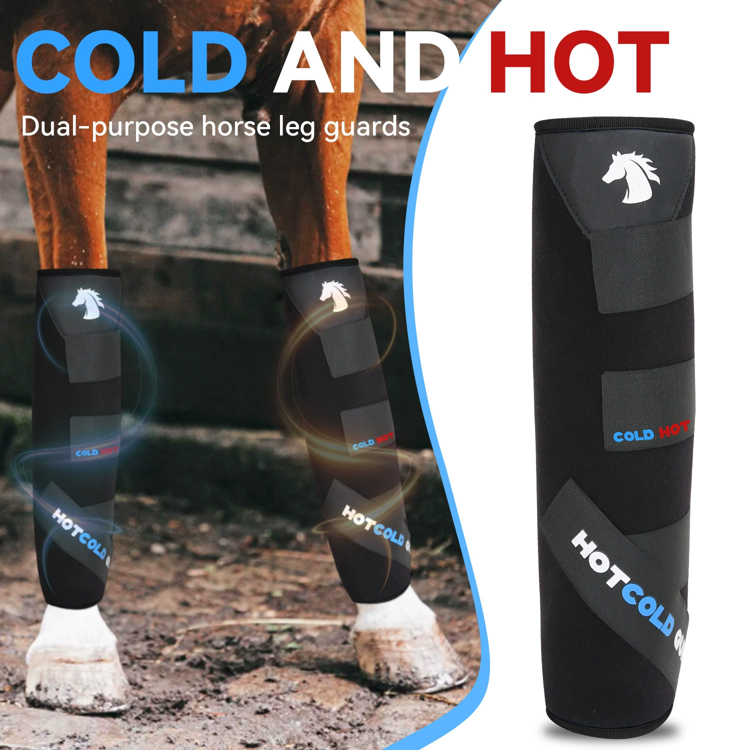 Новые охлаждающие компрессы для защиты ног лошадей, охлаждающие пакеты для ног лошадей, повязки для ног лошадей, холодные компрессы для защиты сухожилий лошадей.