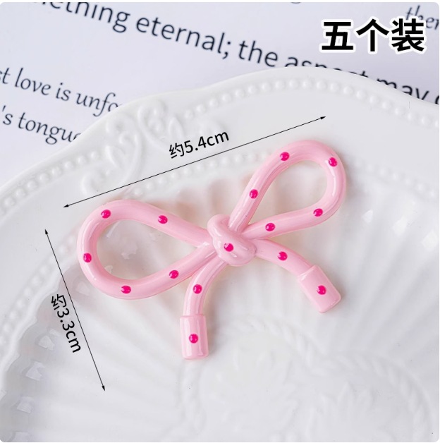 Polvo claro de lazo de plástico 5 piezas