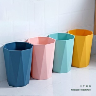 Scandinavian Style Trash Can for Home Living Room Kitchen Bedroom Simple Lidless Large Cute Modern Toilet Paper Basket Galvanized