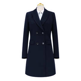 羊毛大衣冬季加厚政府银行前台接待毛呢工作服商务大衣定做