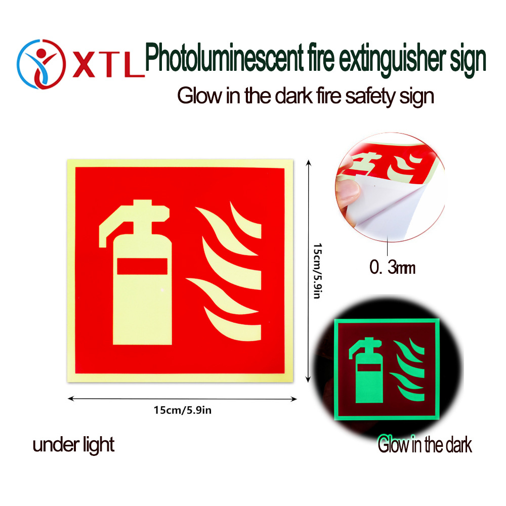 Glow in the dark fire safety s