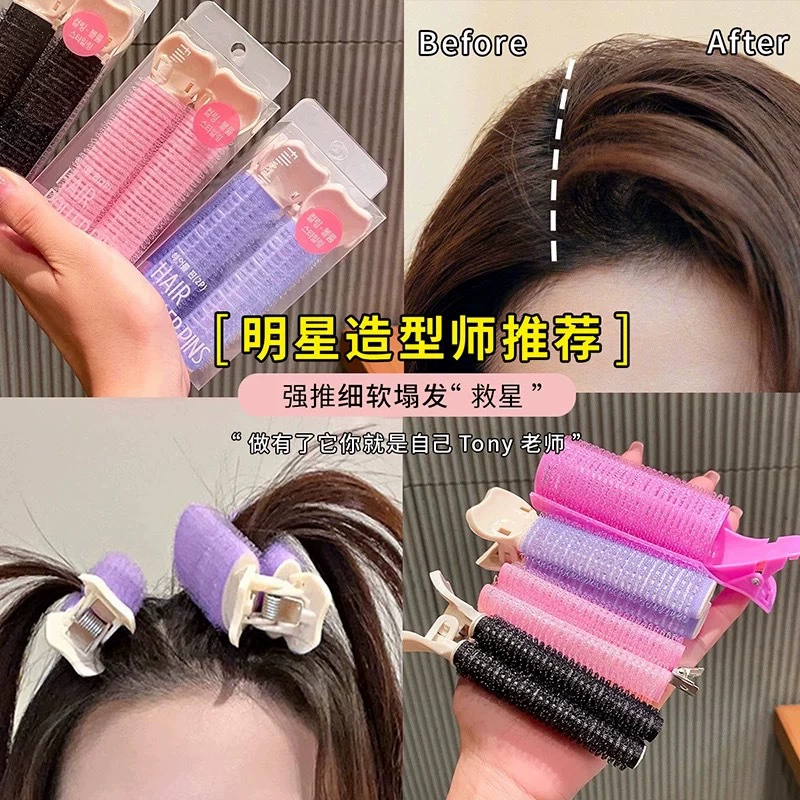 Curly bangs, self-adhesive hairgrip, adds volume