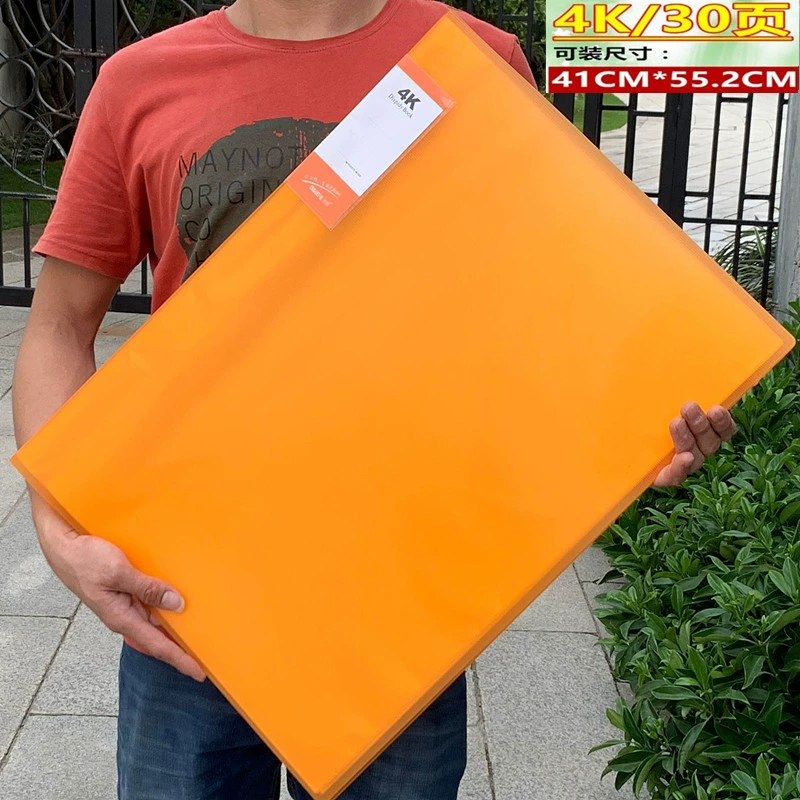 Прозрачный A2 Data Book Project Dragon 4 Open Folder 4K Sketch Collection 40 страниц Drawing Poster Fiber