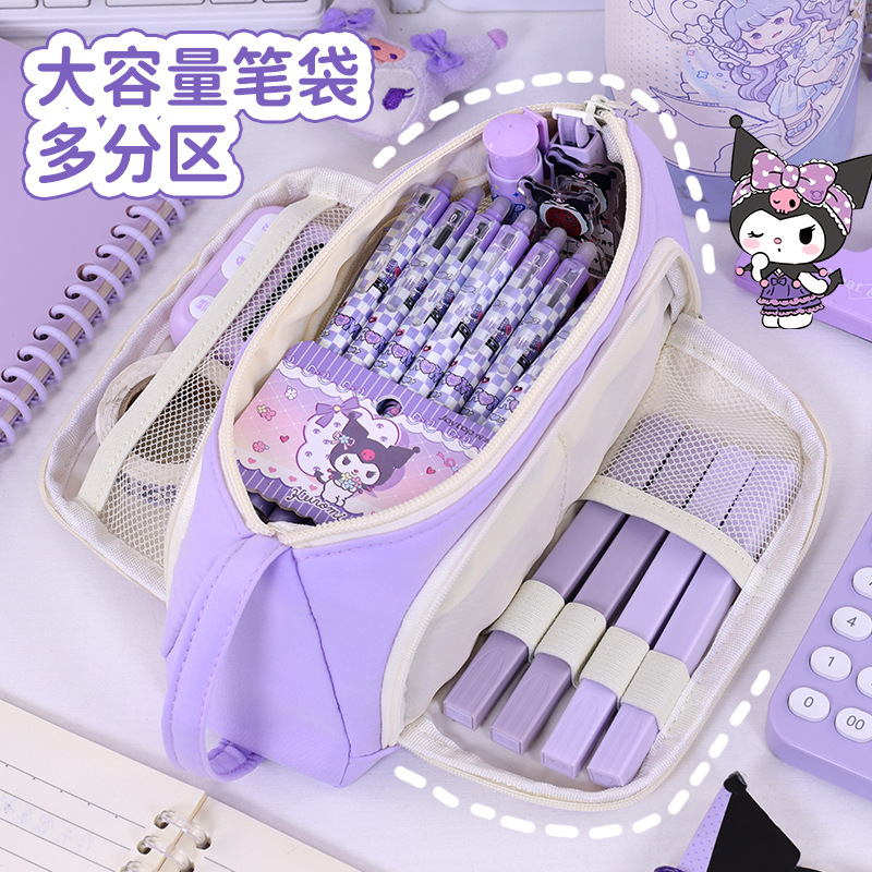 Nuevo producto transfronterizo simple, gran apertura, papelería multifuncional, estuche para lápices, escuela primaria, secundaria, escuela secundaria, caja de lápices de gran capacidad y alto valor