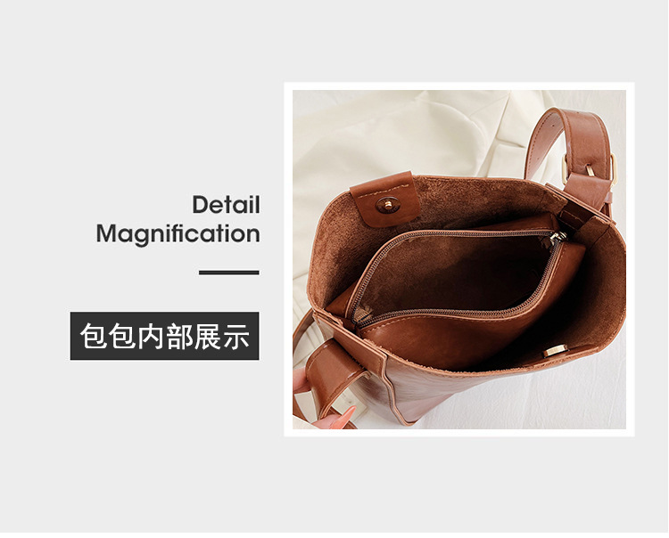 New fashionable and versatile women's single-shoulder bag and women's bag, a best-selling large-capacity bucket bun for European and American foreign trade undefined