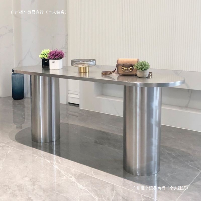 新款服装店中岛展示台流水台不锈钢陈列道具饰品中间摆放展示台子