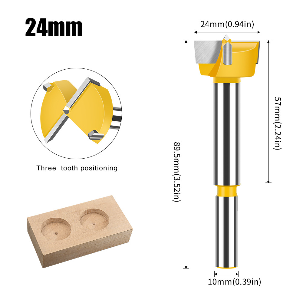 Profesional madera agujero abridor 15-100mm mano taladro madera escariado bisagra aleación madera de plástico
