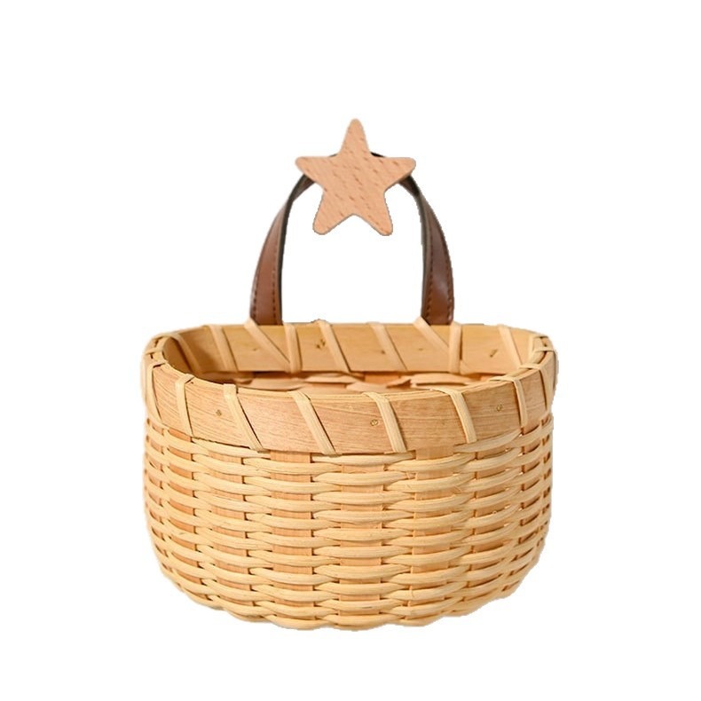 Cesta de almacenamiento de ratán para colgar en la pared, para uso doméstico, almacenamiento de llaves en la entrada, almacenamiento de cebolla, jengibre y ajo en la cocina, organizador colgante tejido a mano. image 7