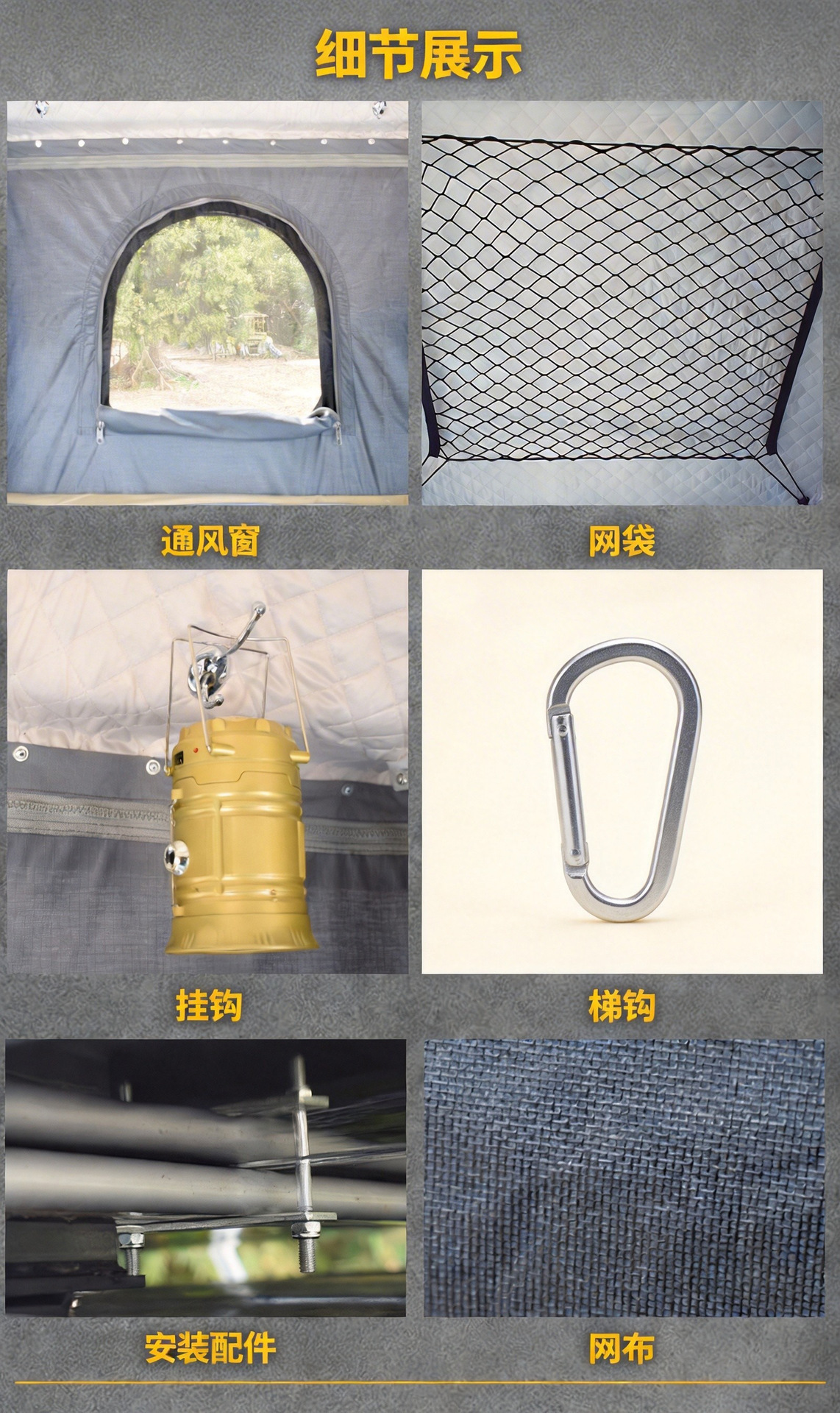 Factory Wholesale Car Tent Hard-Top Double-Person Outdoor Camping Equipment Abs Shell Roof Tent Car Camping