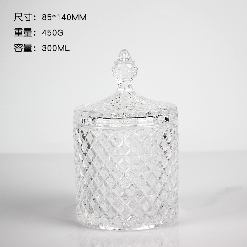 Creativo mongol bolsa de aromaterapia taza DIY vela con tapa sala de estar candelabro de soja frasco de vidrio en stock jar