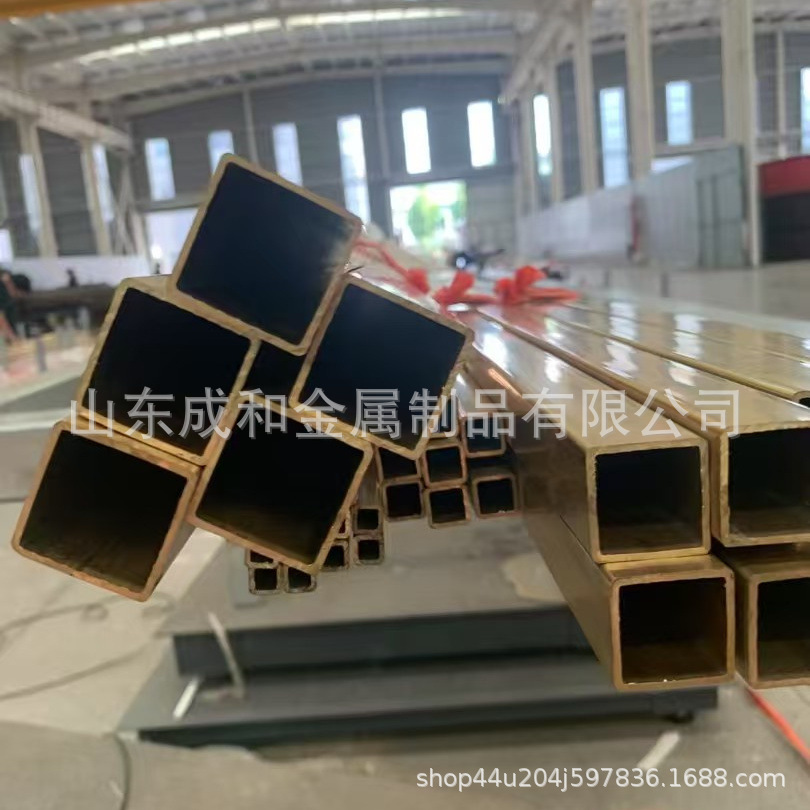 现货供应H59H62黄铜方管装饰管海棠角方管H68矩形铜管切割零售