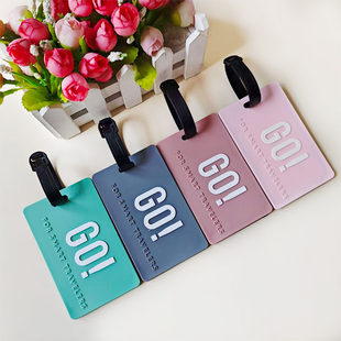 (Wholesale), luggage tag PVC, suitcase, English letters