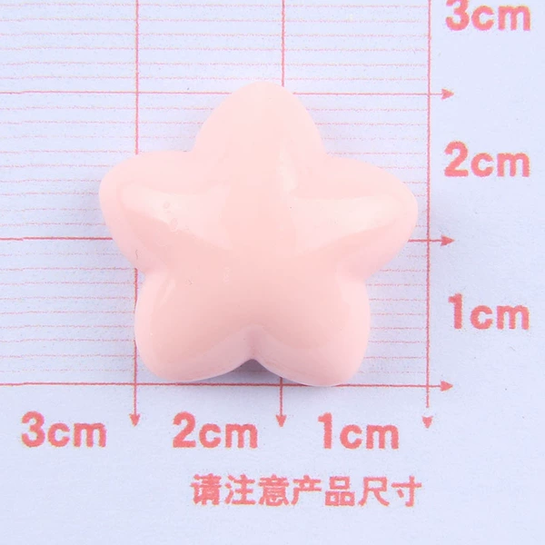 Three-dimensional five-pointed star-light pink