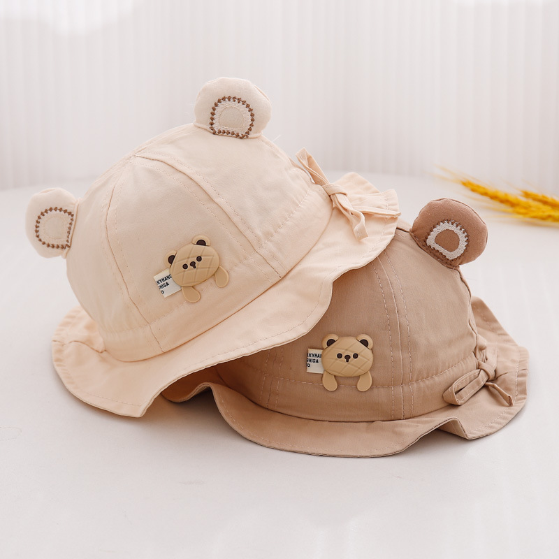 Sombrero para bebés, sombrero de pescador de primavera y otoño, super lindo bebé, lindo sombrero de algodón para bebés, ajuste delgado sombrero de lavabo solar