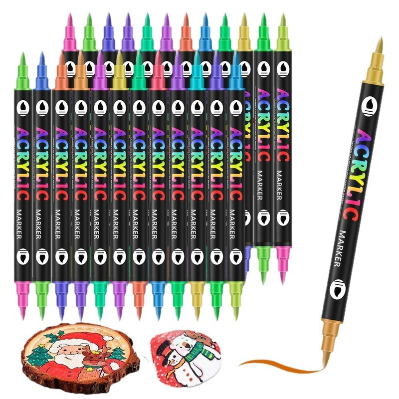 Amazon ベストセラー 168 ダブルヘッド 2 色アクリルマーカーペンソフトヘッド子供用絵画ペン文具セット落書きペン|undefined