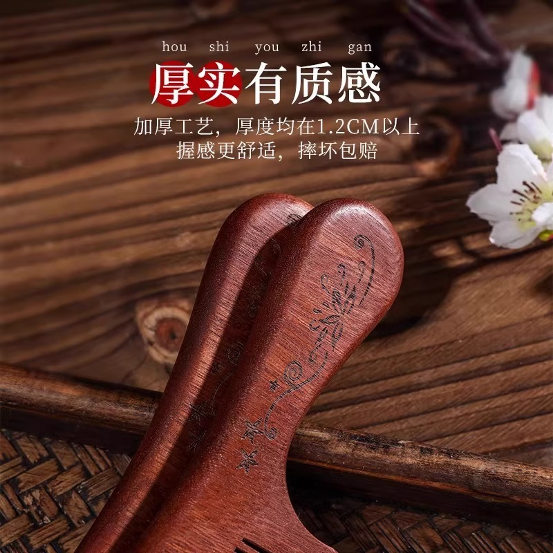 天然梨木梨香木头梳子桃木梳静电脱发防家用男女梳头长发专用|undefined