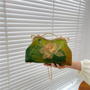Heavy Color Retro Cheongsam Bag Shoulder Bag Crossbody Bag Clutch Bag Live Women's Bag Cross-border Women's Bag Show Bag Handbag
