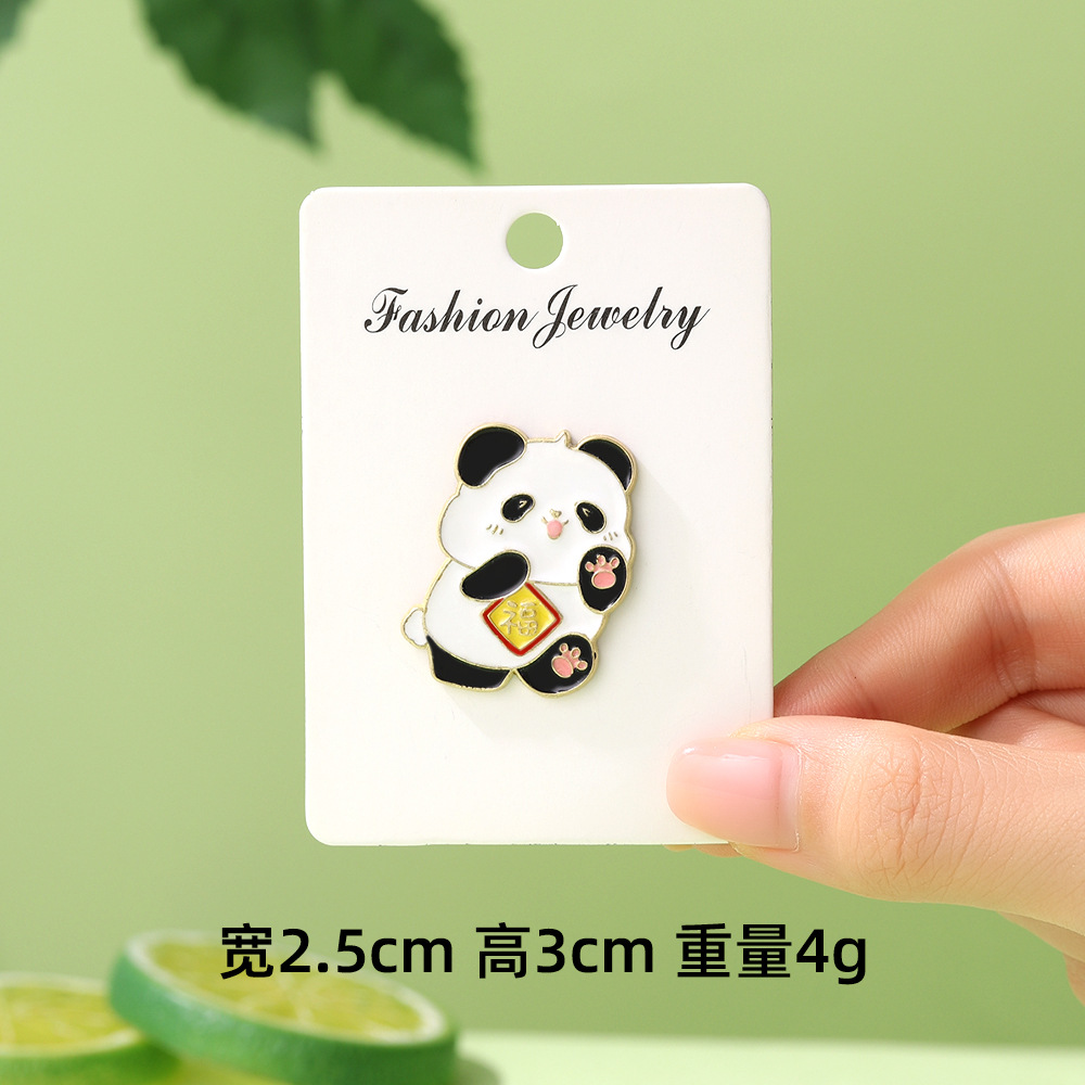 Dibujos animados lindo panda flor flor broche colección de la familia panda animal metal insignia accesorios de ropa para niños regalos