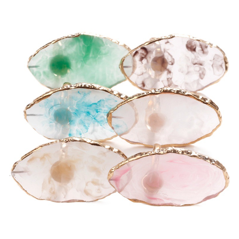 Paleta de anillo de uñas ágata Phnom Penh resina Cristal pintado paleta de anillo pieza de uñas pantalla herramientas de uñas