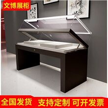 博物馆陈列展示柜防尘字画展示防盗展示柜柜文物升降钢化玻璃