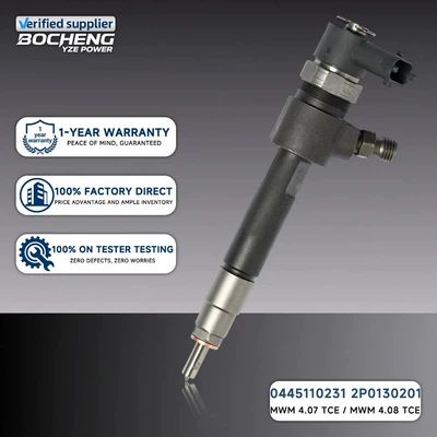 0445110231 Common Rail Injector 2P0130201 New 93342272 with Chevrolet Manufacturer Issued (Oil pump, nozzle)
