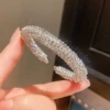 79# Open Bracelet-Silver-Threaded Round