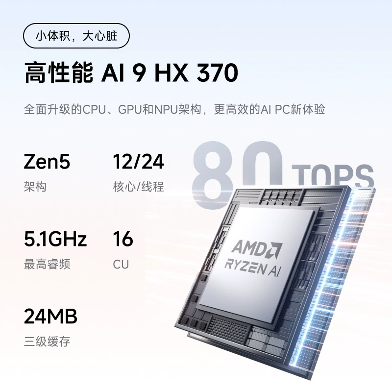 MINISFORUM Mini host X1-370 AMD Ryzen HX 370 высокопроизводительный ПК для игр