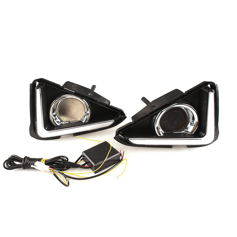 Aplicable 16 17 18 19 Toyota RAV4 luces diurnas renovación LED luces diurnas luces de niebla delanteras image 5