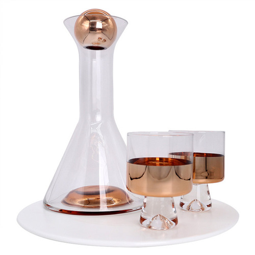 Simple cold kettle set household amber cold water cup large capacity juice cold drink glass kettle water liter cold kettle