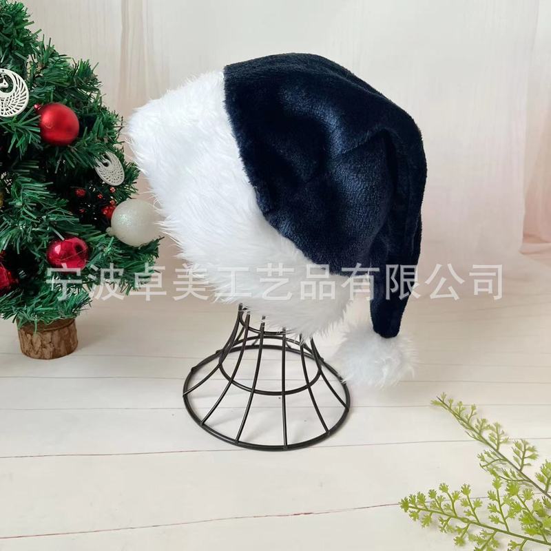 現物30*45cm純色のぬいぐるみがクリスマス帽をつないでいる子供の大人の祝日パーティー帽は多色で選択できる|undefined