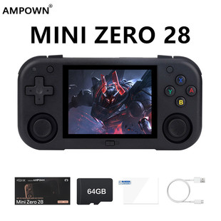 Ampown Mini Zero 28 Weeks Handheld Game Console 2.8 Mini Retro Classic Joystick Game Console
