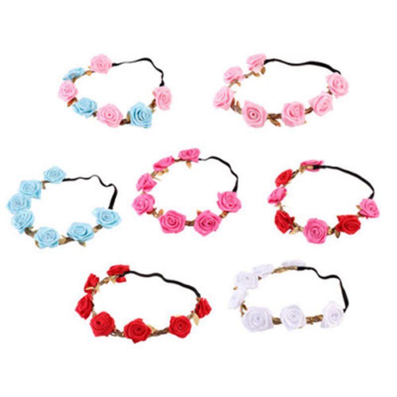 Small Rose Leaf Hair Scrunchies Children's Headwear display picture 2