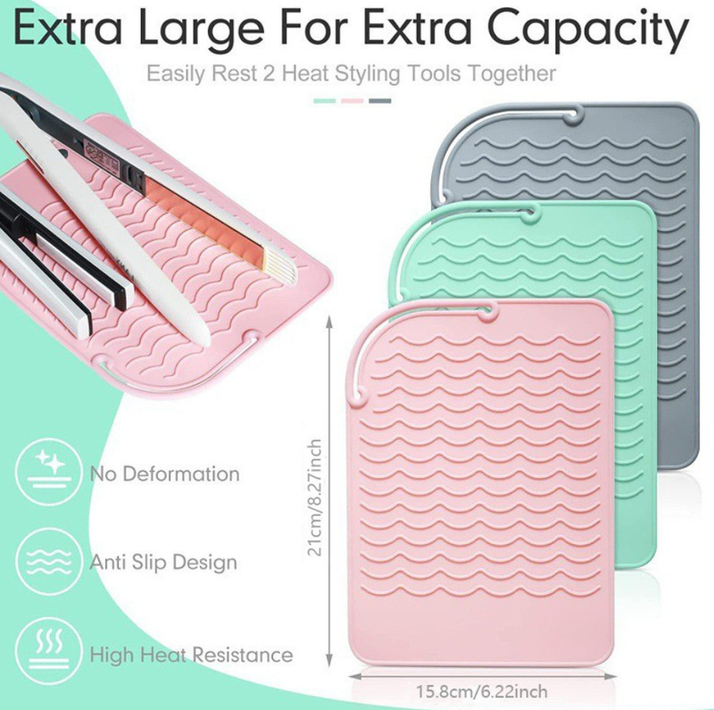 理美容ツール、ストレートヘアアイロン、シリコン断熱パッド、ヘアアイロン断熱カバー、ヘアサロン専用電気スプリント、滑り止め・火傷防止パッド|undefined