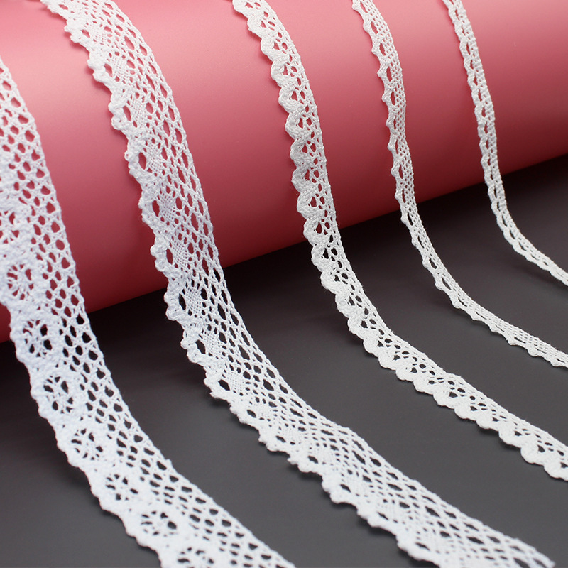 现货24款棉线花边毛巾绑带窗帘辅料狗牙花边棉纱鞋服草帽宠物衣服