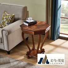 沙发边几八角几美式小桌子异形小茶几花架中式休闲桌电话架八边桌