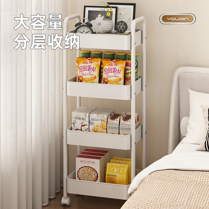 キッチン収納ラック多機能床置き野菜移動トロリー家庭用果物と野菜のバスケット多層収納ラック|undefined