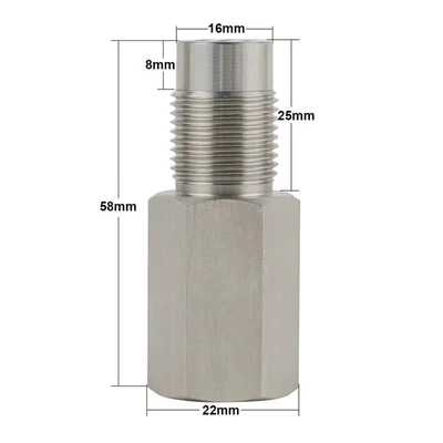 O2 Oxygen Sensor L-Type Extension Automotive Sensors - straight-m18x15-58mm